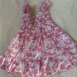Janie and Jack Pink Tropical Print Dress